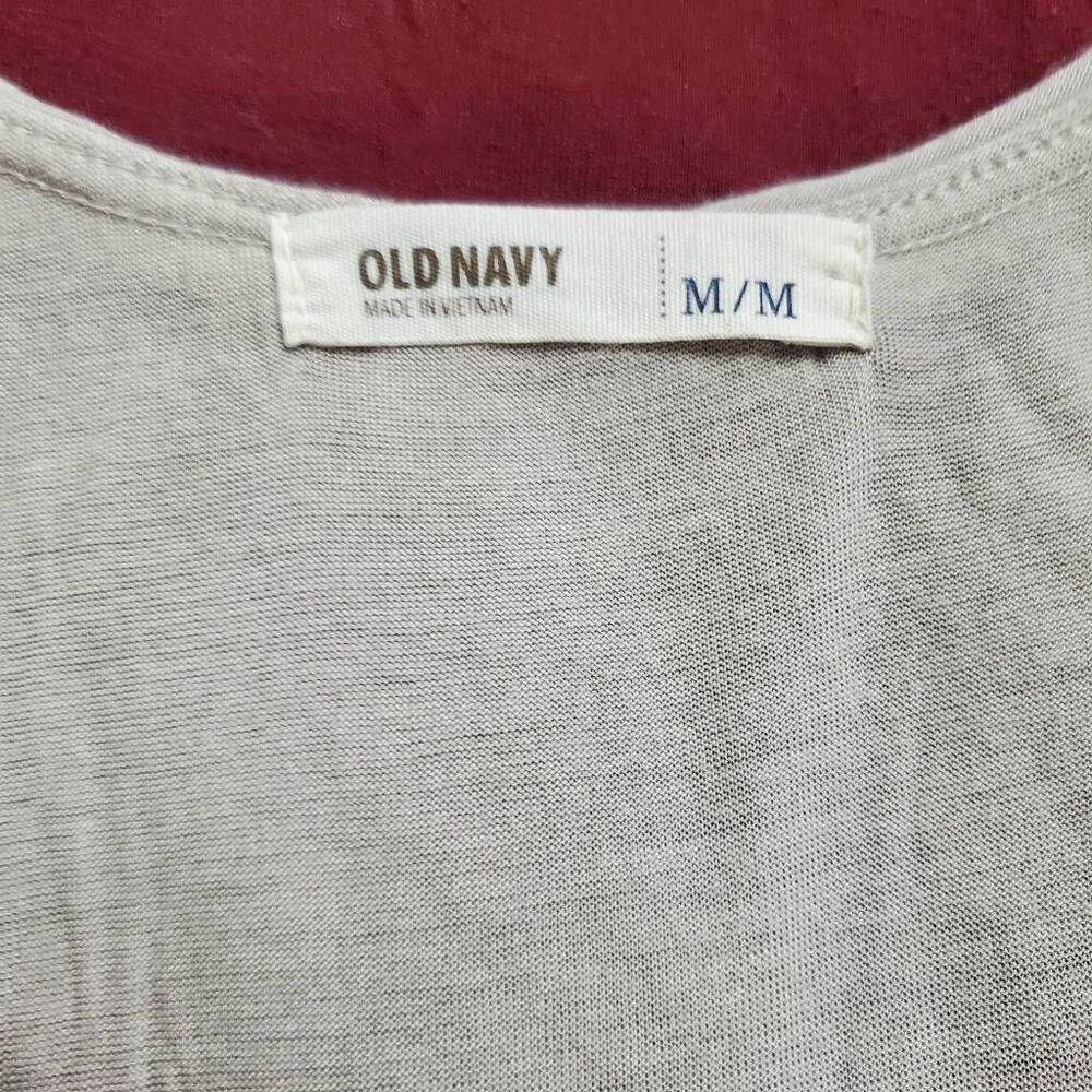 Navy Boho Swing Tank Top Taupe Medium - Picture 5 of 6